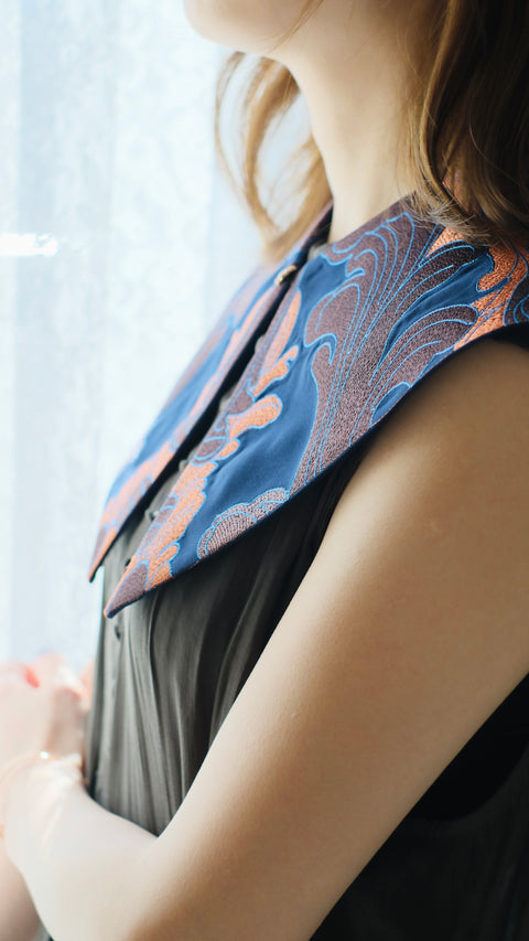 經典刺繡假領