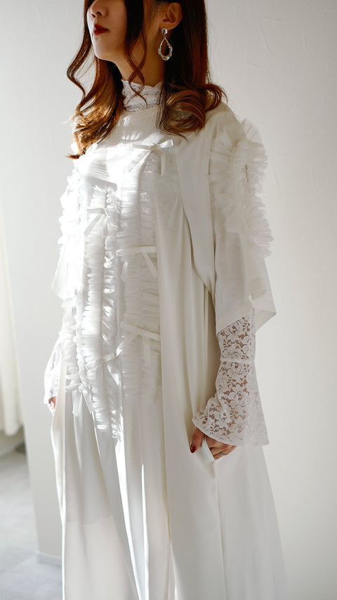 尋找共鳴·拉格蘭袖蝴蝶結造型連身裙