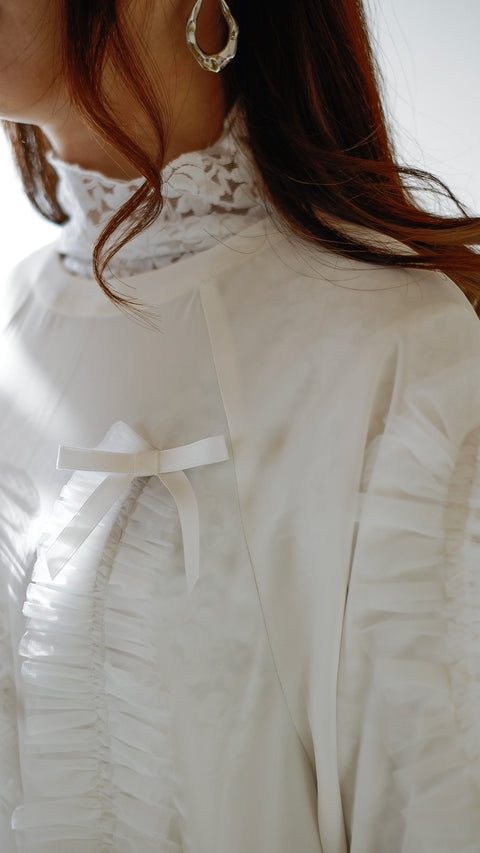 尋找共鳴·拉格蘭袖蝴蝶結造型連身裙