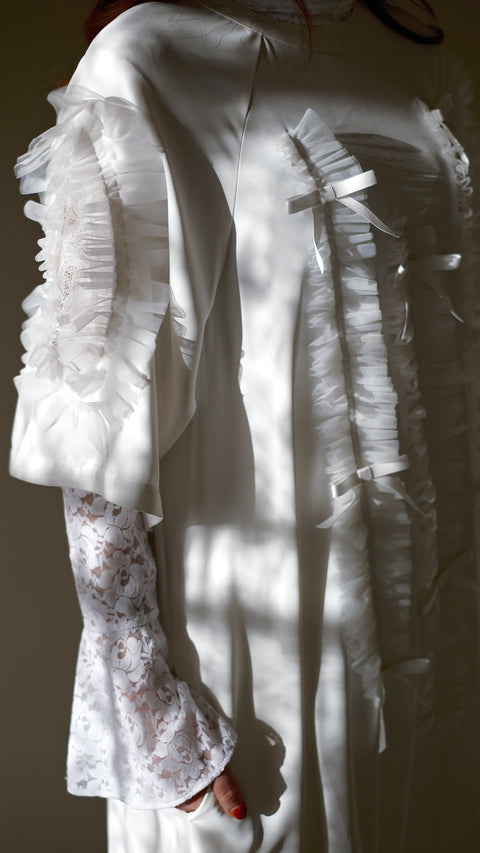 尋找共鳴·拉格蘭袖蝴蝶結造型連身裙