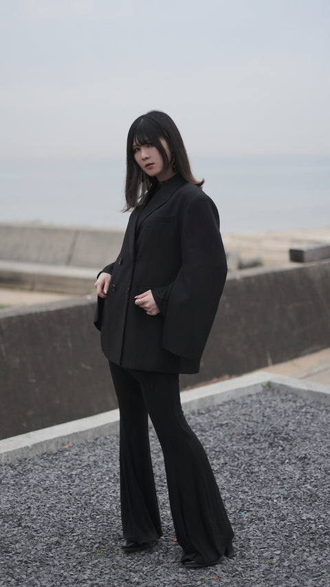 袖開釦西裝外套