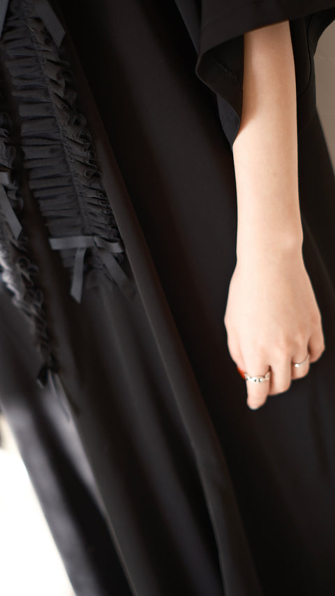 尋找共鳴·拉格蘭袖蝴蝶結造型連身裙