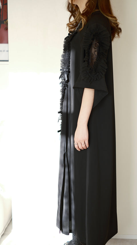 尋找共鳴·拉格蘭袖蝴蝶結造型連身裙