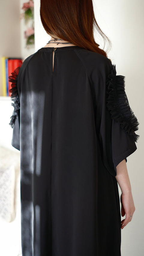 尋找共鳴·拉格蘭袖蝴蝶結造型連身裙