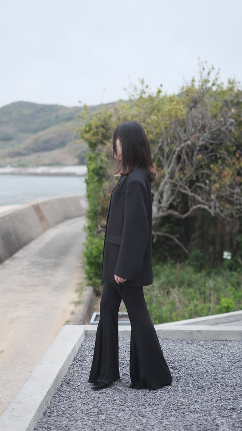 袖開釦西裝外套