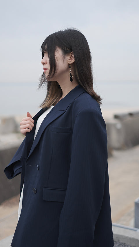 袖開釦西裝外套