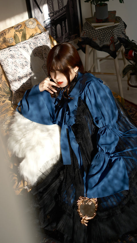 PRE-ORDER|無法定義的壓摺蕾絲吊帶裙