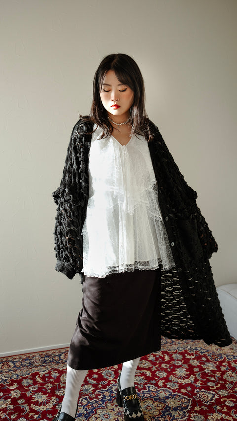 PRE-ORDER|棋盤格紋針織外套