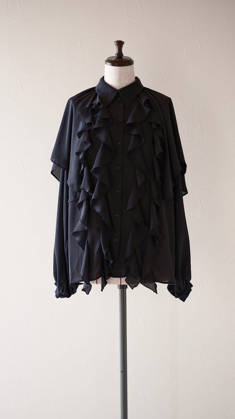 PRE-ORDER｜微光·荷葉罩肩襯衫