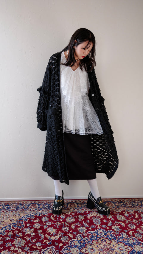 PRE-ORDER｜棋盤格紋針織外套