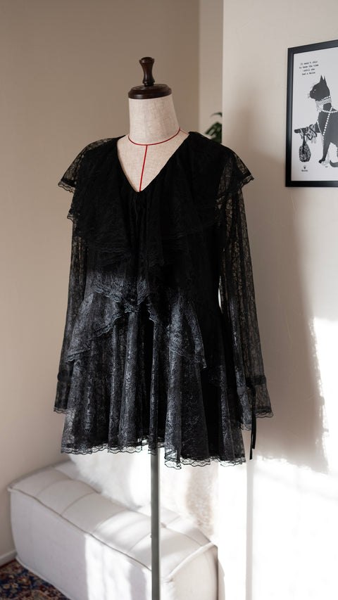 PRE-ORDER《NEW COLOR》｜荷葉蕾絲上衣