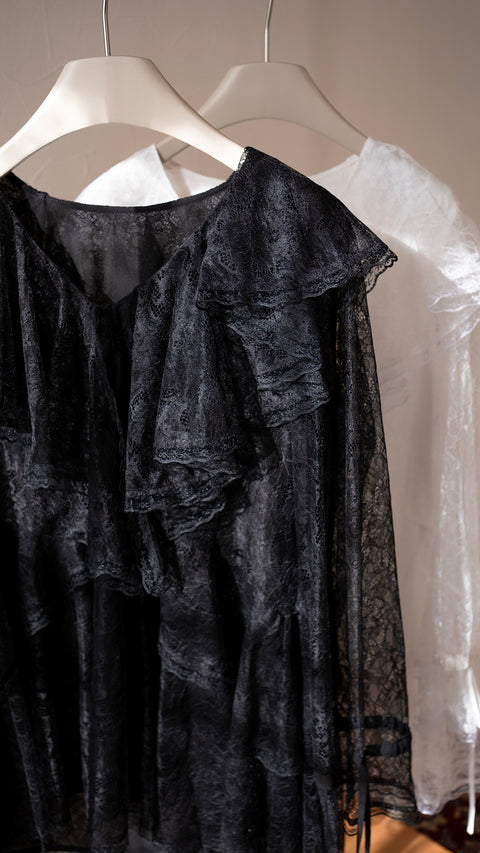 《NEW COLOR》｜荷葉蕾絲上衣